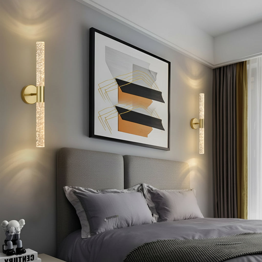Contemporary LED Glass Wall Light Fixtures 50cm