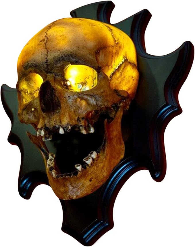 Dark Gothic Skull Table Lamp