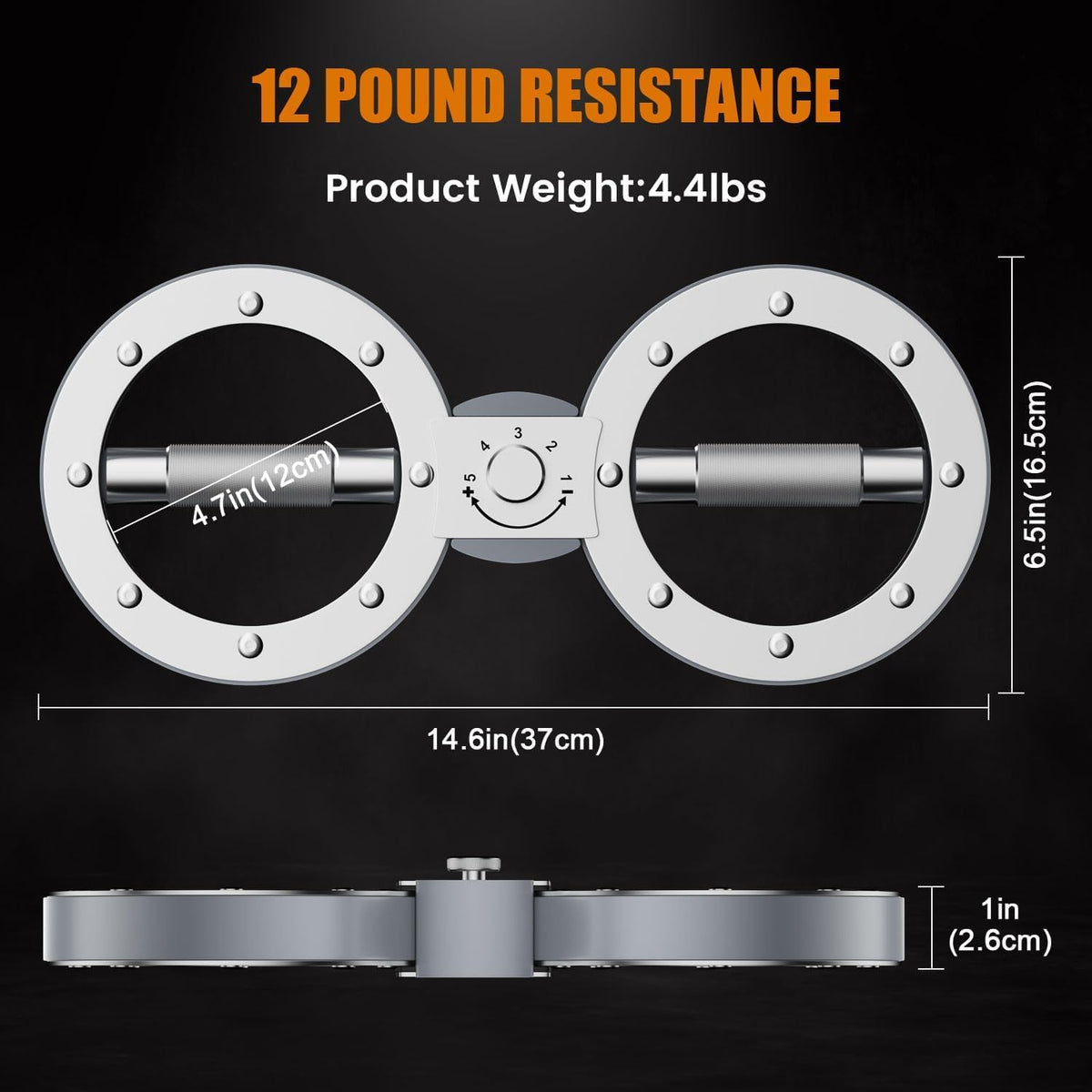 Compact Home Arm Trainer with 12LB Adjustable Resistance