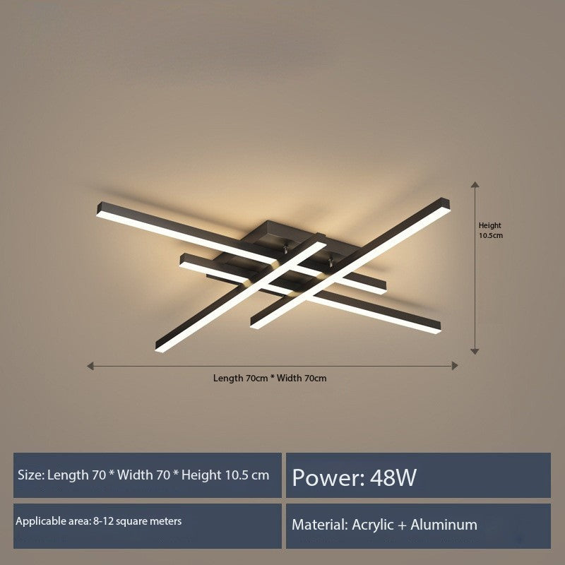 Sleek 4-Light LED Ceiling Fixture (Adjustable, White/Black)