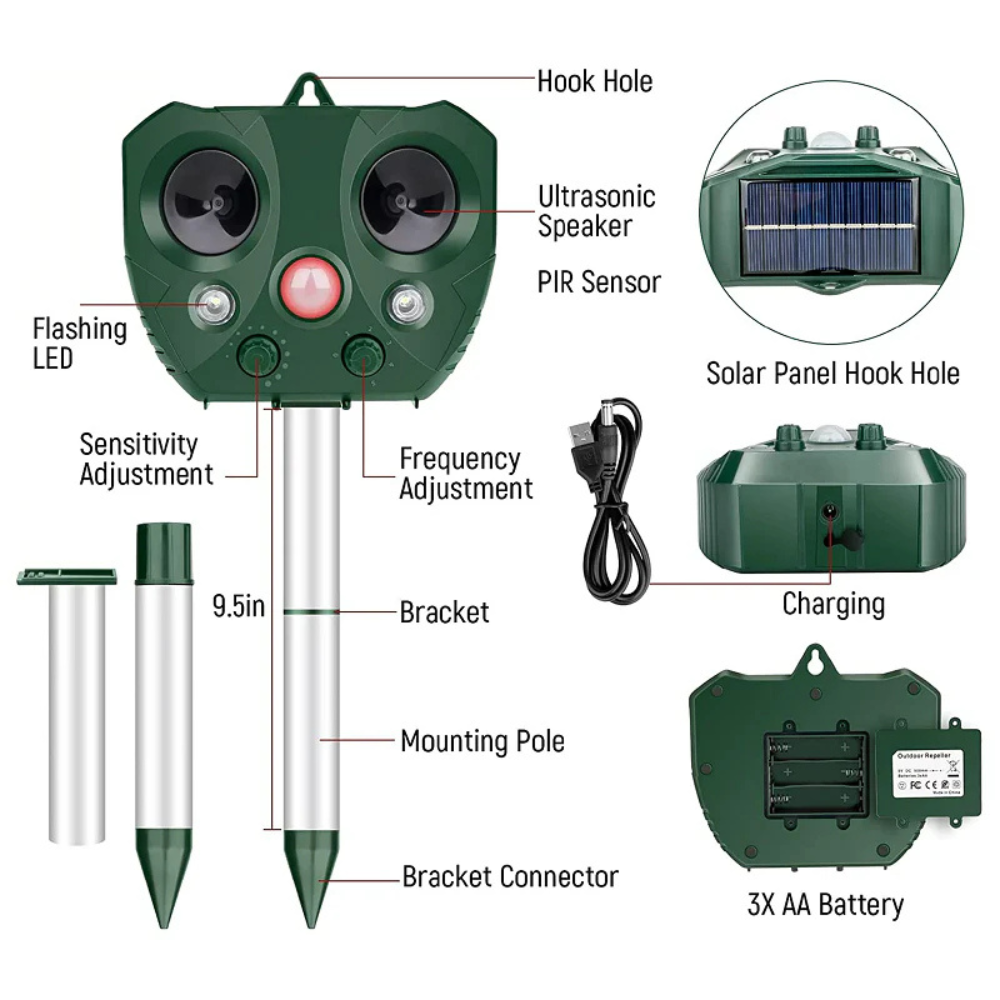 Effective Outdoor Bird Deterrent Waterproof Garden Device