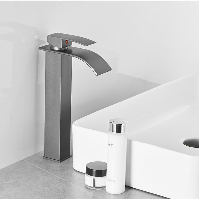 Luxury Waterfall Bathtub Faucet Brass Lever Handle Sink Mixer