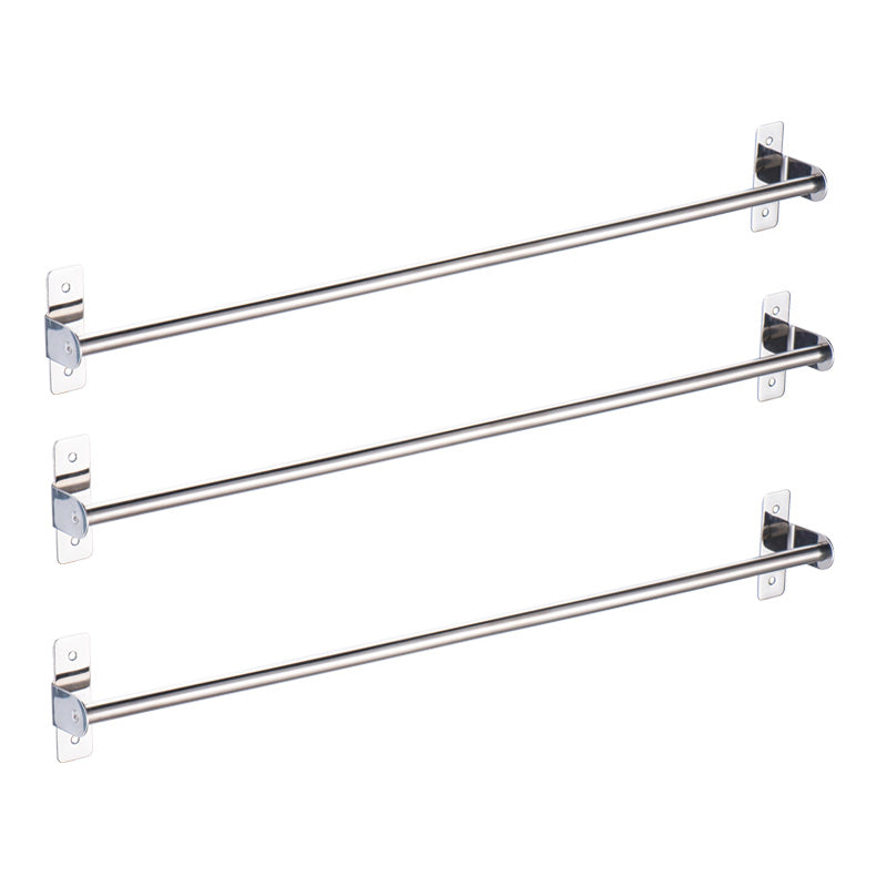 Silver 3-Piece Bathroom Accessory Set Modern Holder