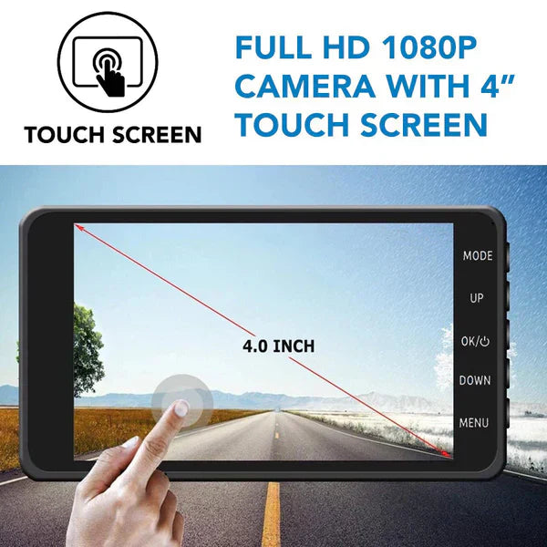 Dual Lens Car Dash Cam with Night Vision