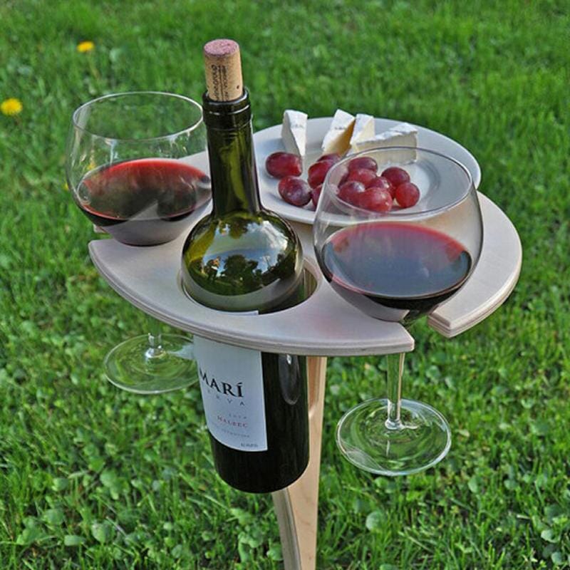 Portable Patio Wine Table