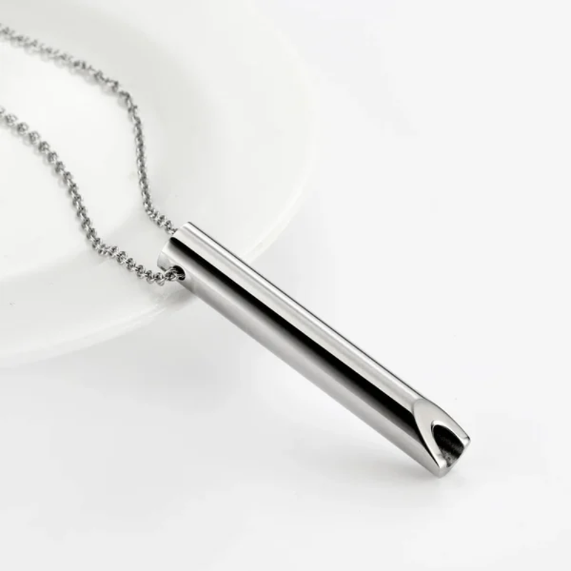 Calming Anxiety Necklace, Stainless Steel, Quit Smoking Aid