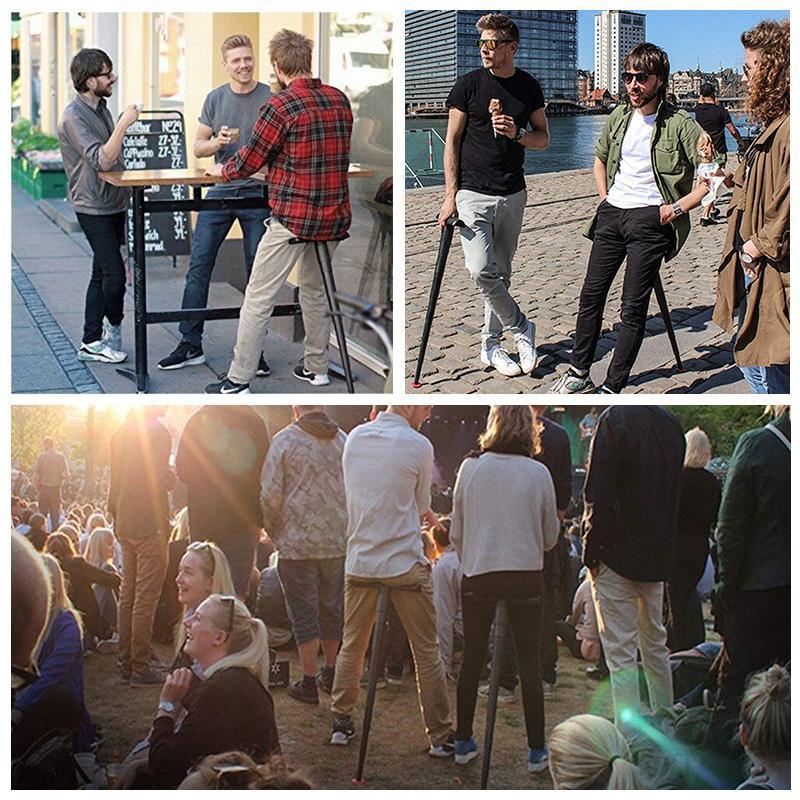 Portable Folding Walking Stick with Built-in Seat