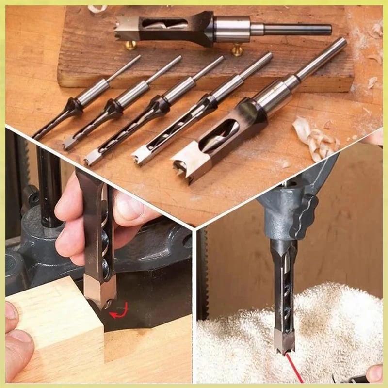 Accurate Square Hole Woodworking Chisel Bit