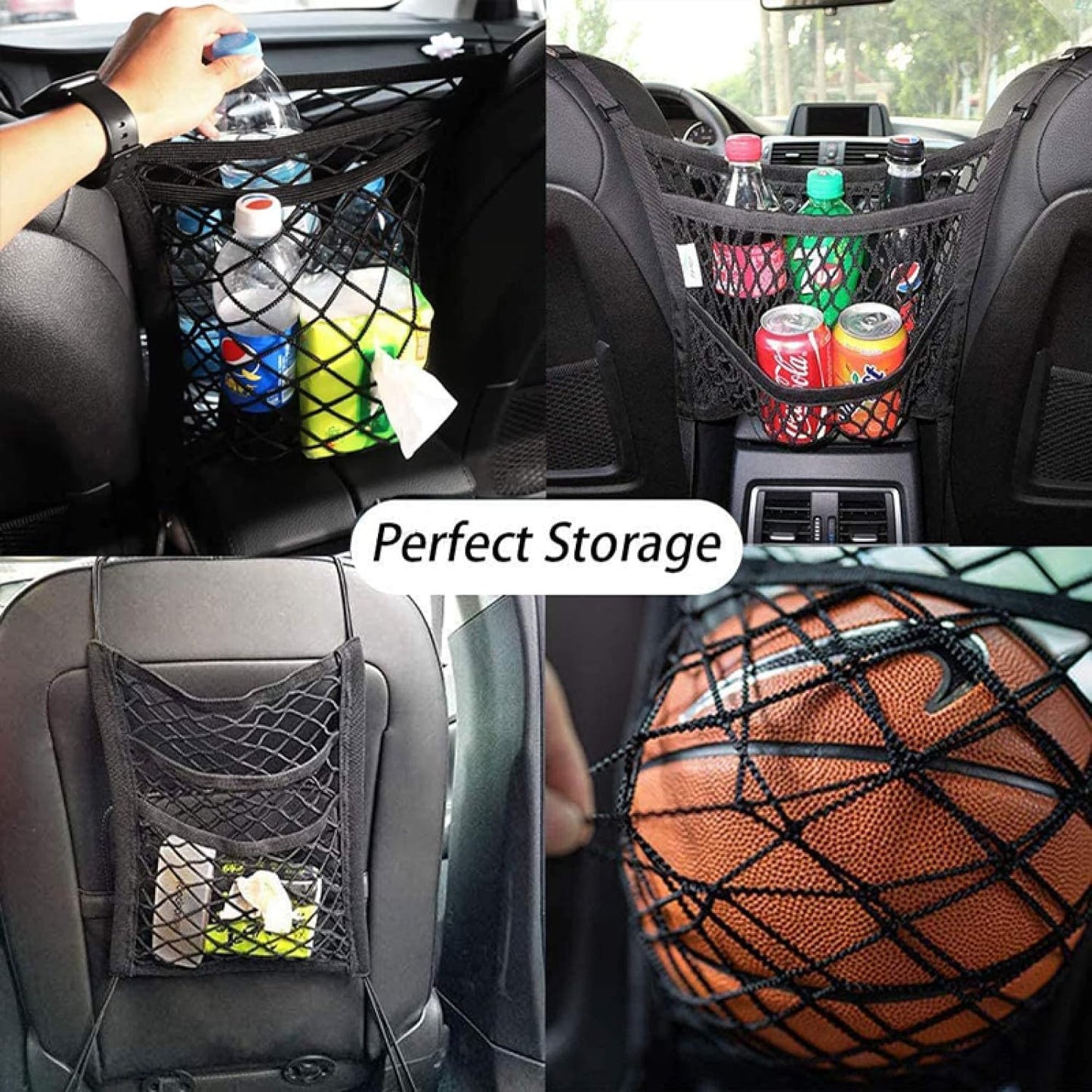 Universal Car Seat Organizer & Pet Net Barrier