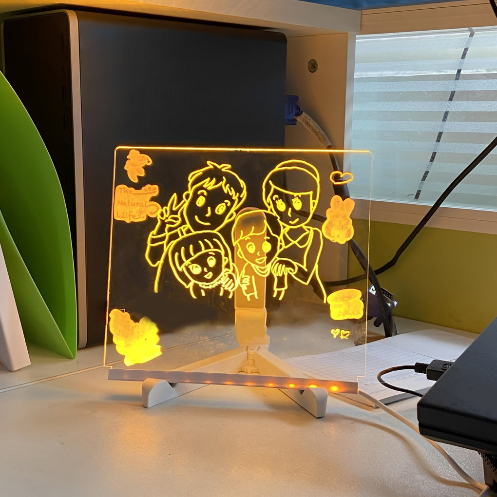 Bright LED Desk Lamp with Color Changing Message Pad