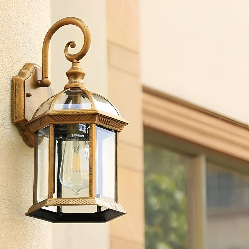Classic Waterproof Glass E27 Wall Light Sconce Lamp