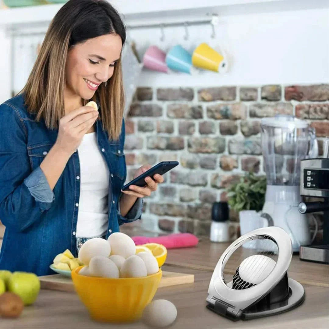 Premium 3-in-1 Stainless Egg Cutter