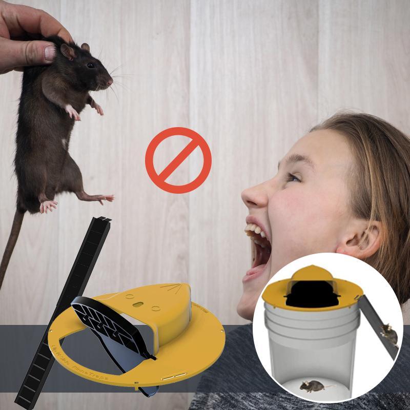 Easy Set Flip Trap Bucket Lid for Rats