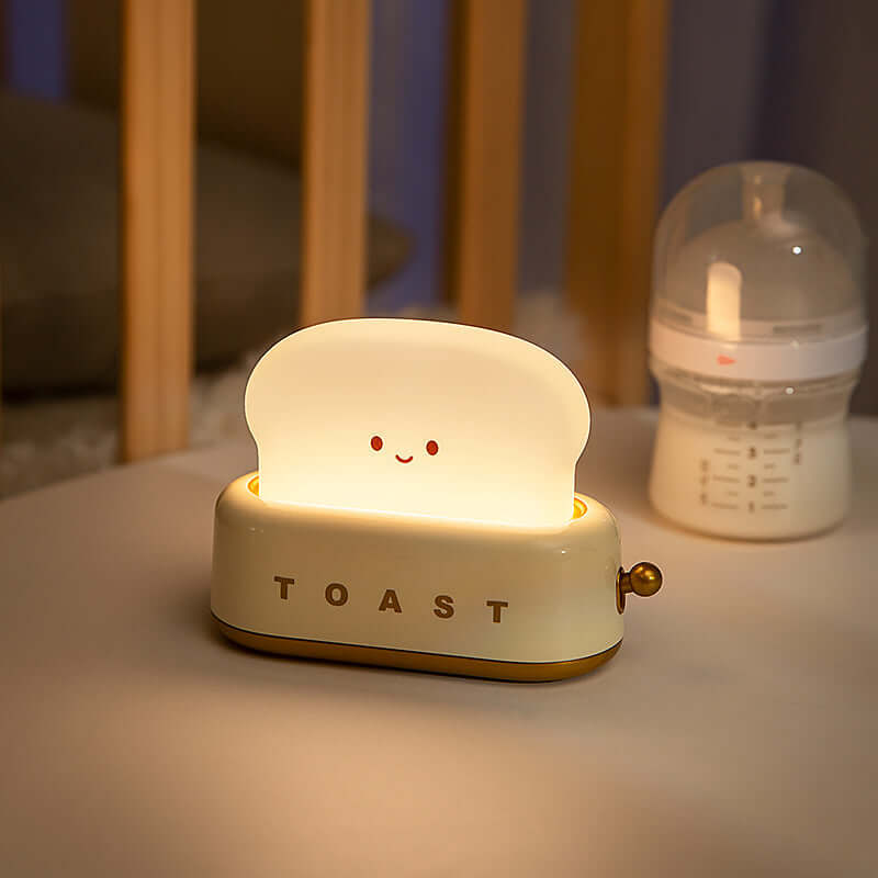 Colorful LED Night Light USB Toast Lamp for Kids Bedroom