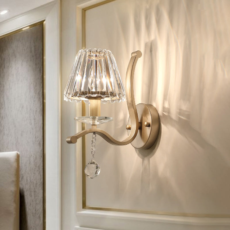 Elegant Gold Cone Wall Lamp