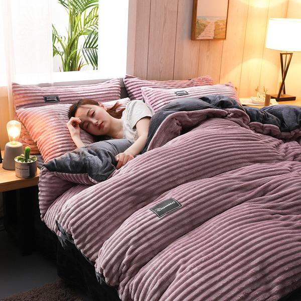 Plush Textured Corduroy Bedding Set