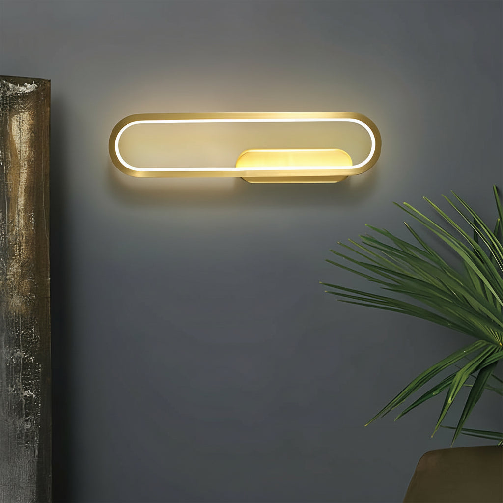 Contemporary LED Wall Light – Sleek Oval Design