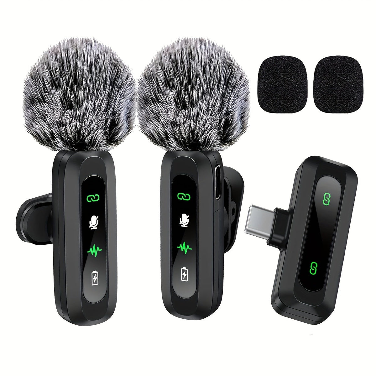 Compact Wireless Clip On Microphone for Phone and Tablet