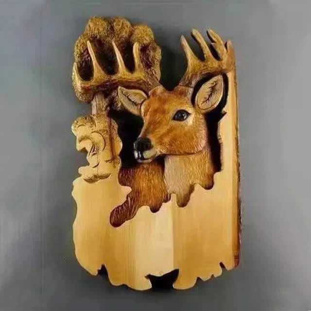 Handcrafted Wood Animal Wall Art Decor