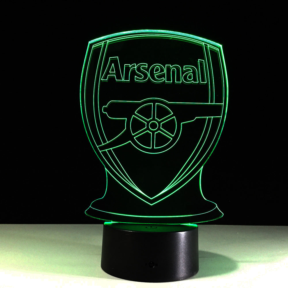 3D Effect Arsenal Football Table Lamp