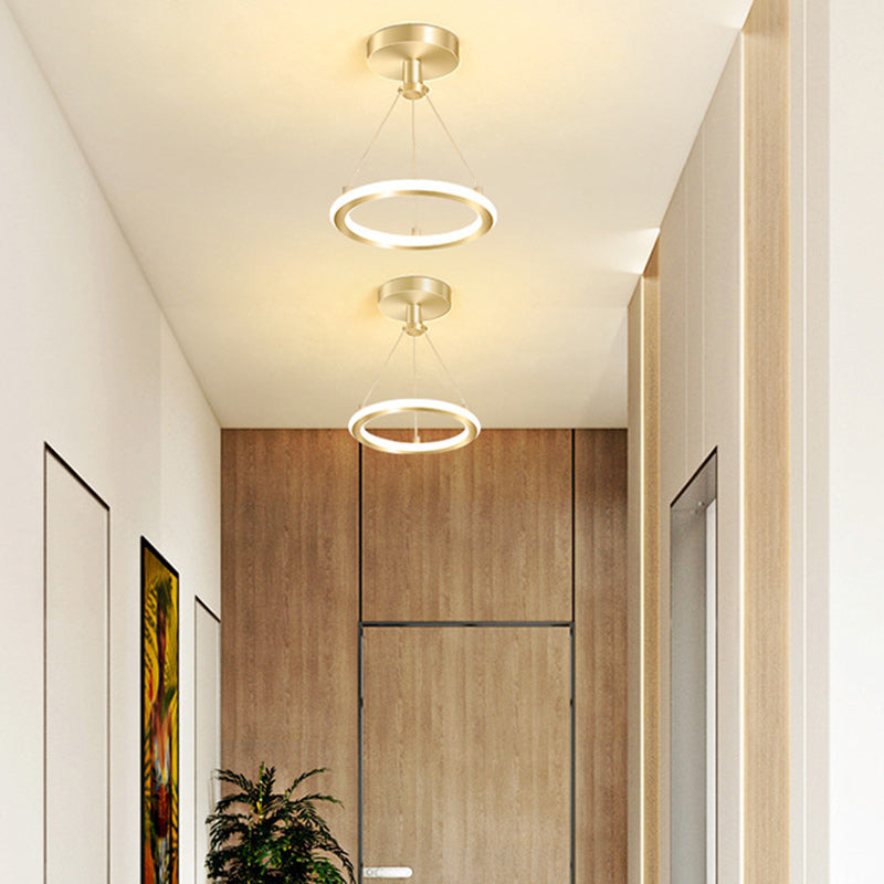 Modern Round LED Ceiling Light for Hallway