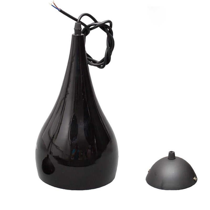 Rustic Metal Glass Pumpkin Shaped Pendant Light