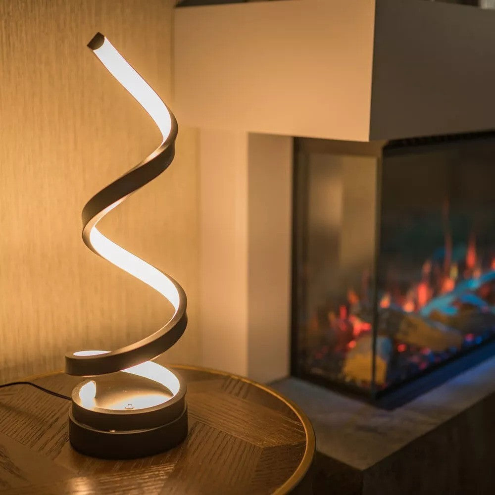 Contemporary Spiral LED Desk Lamp