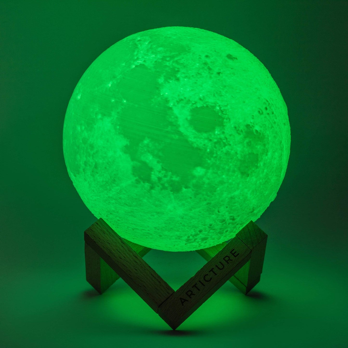 Unique Wooden Moon Table Lamp