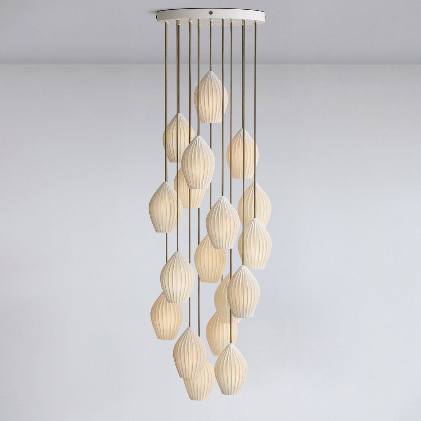 Simple White Ceramic Pendant Light Fixture