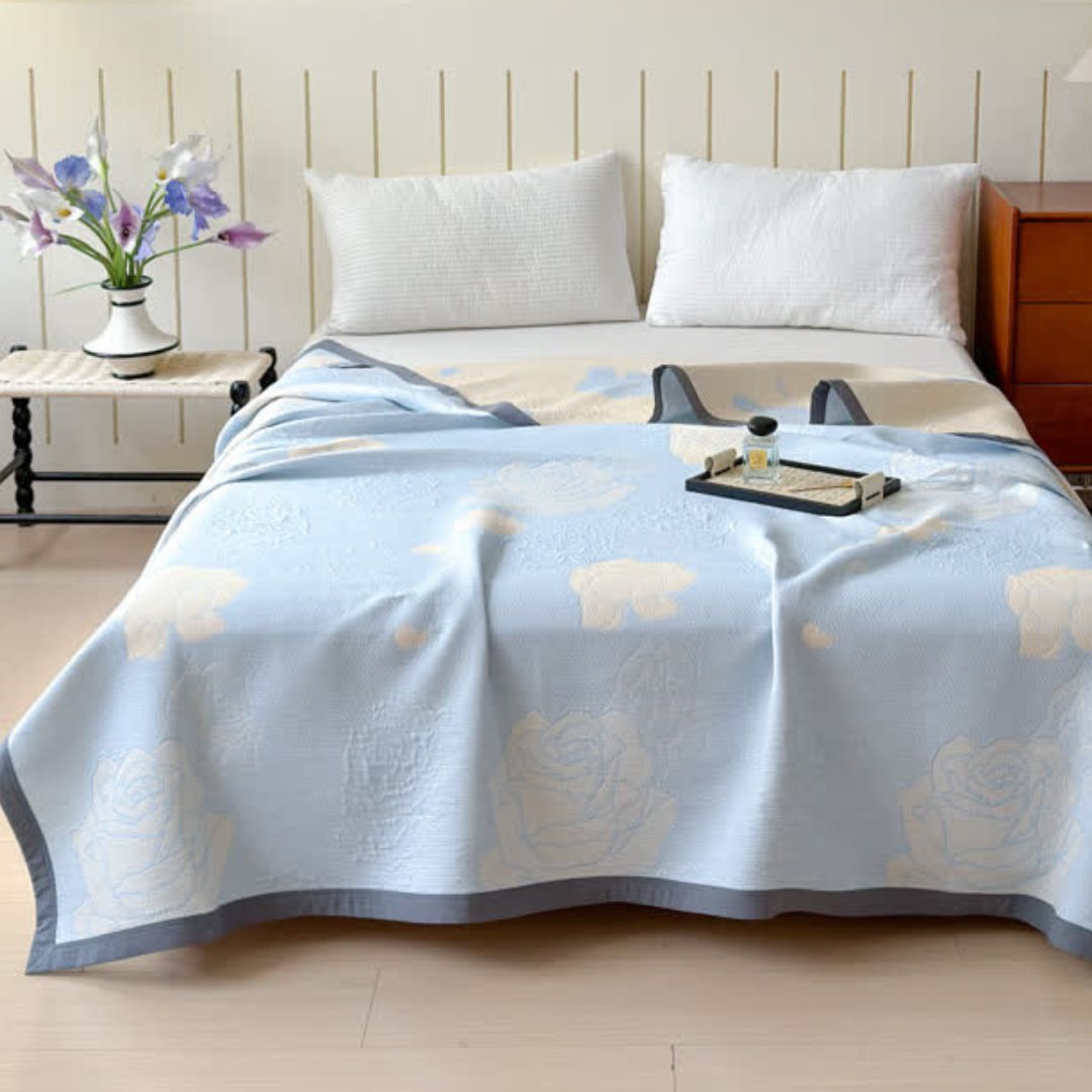 Soft Double Sided Floral Throw Blanket