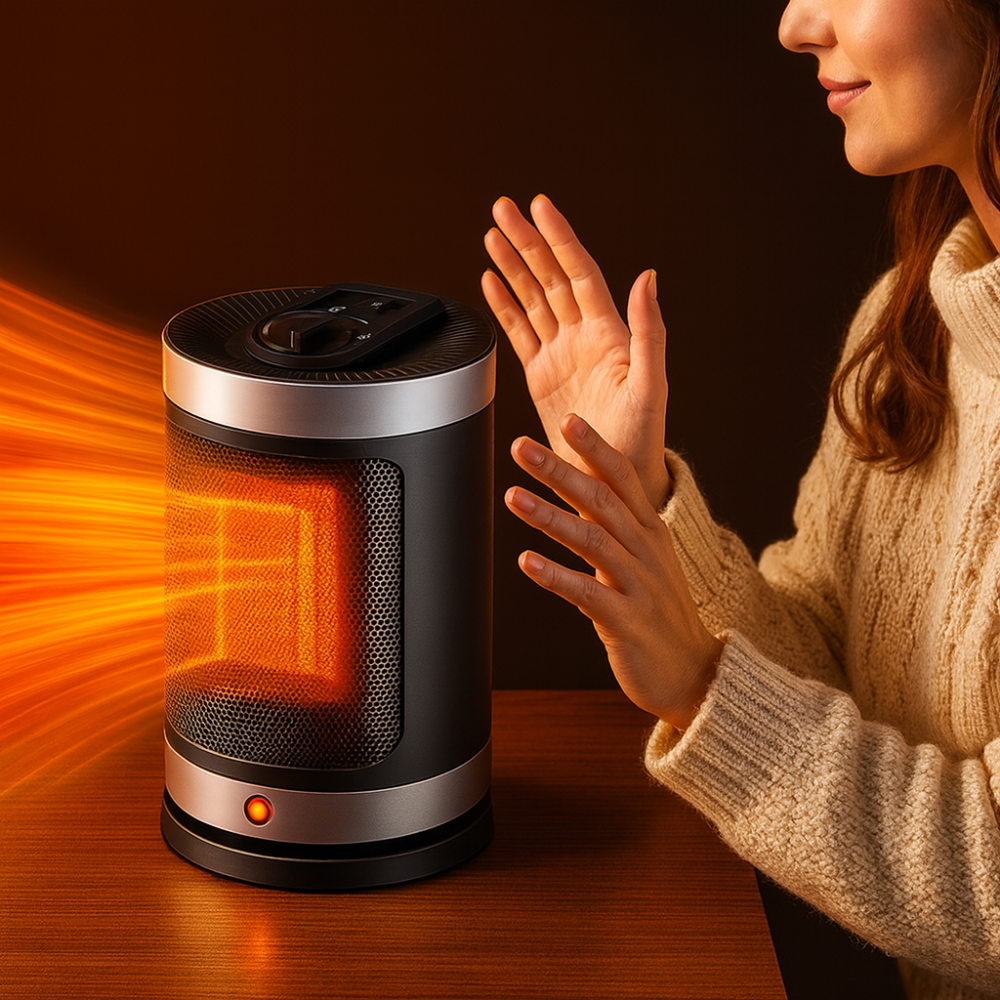 Compact Electric Space Heater with Digital Thermostat