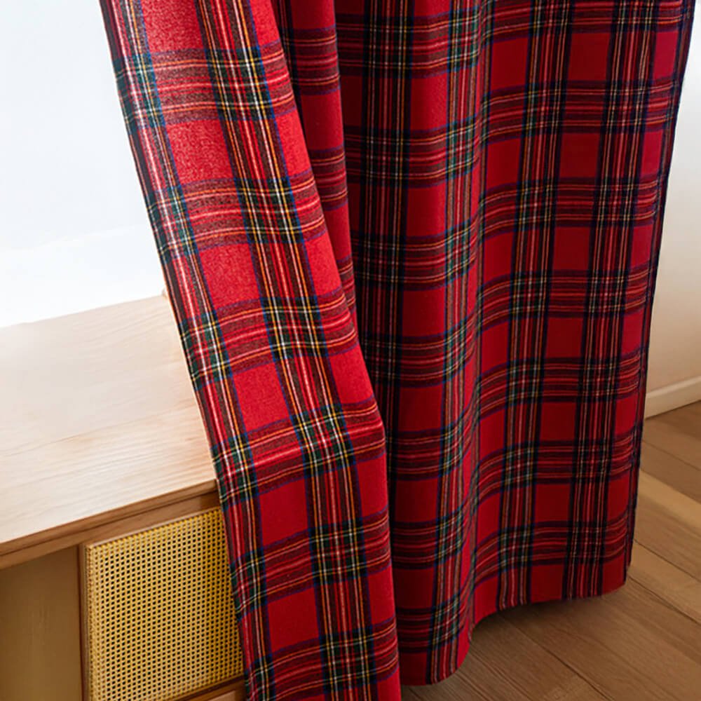 Traditional Plaid Thermal Curtains