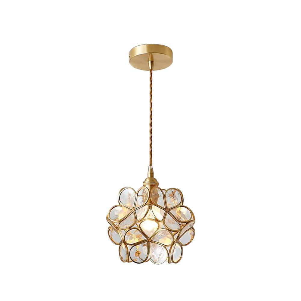 Elegant Glass Pendant Ceiling Light Adjustable Height