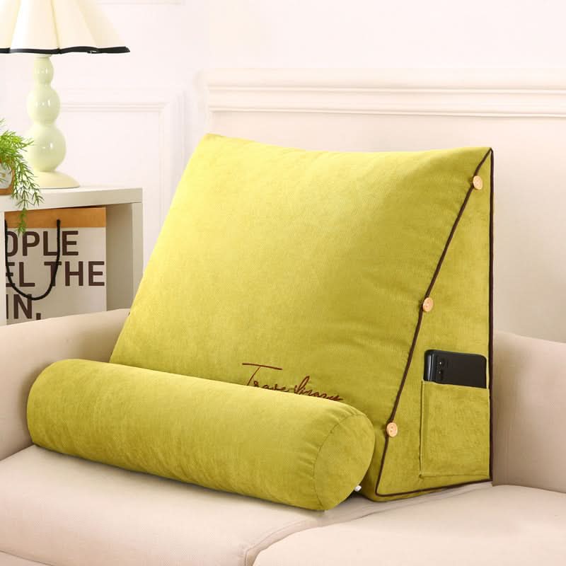 Contour Back Support Pillow with Built-In Neck Rest