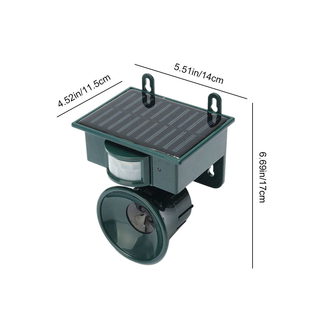 Outdoor Solar Powered Pest Repellent Motion Sensor Device