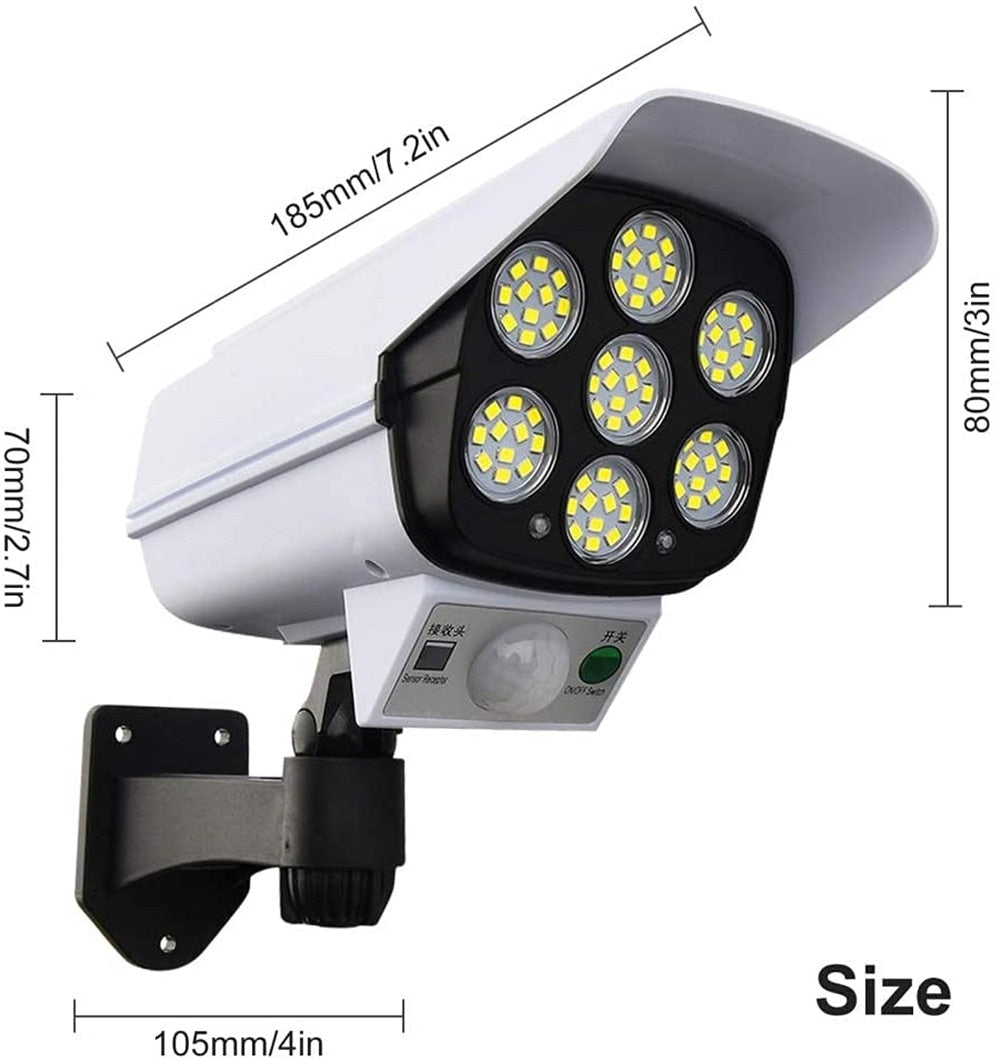 Outdoor Dummy Security Camera with LED Light