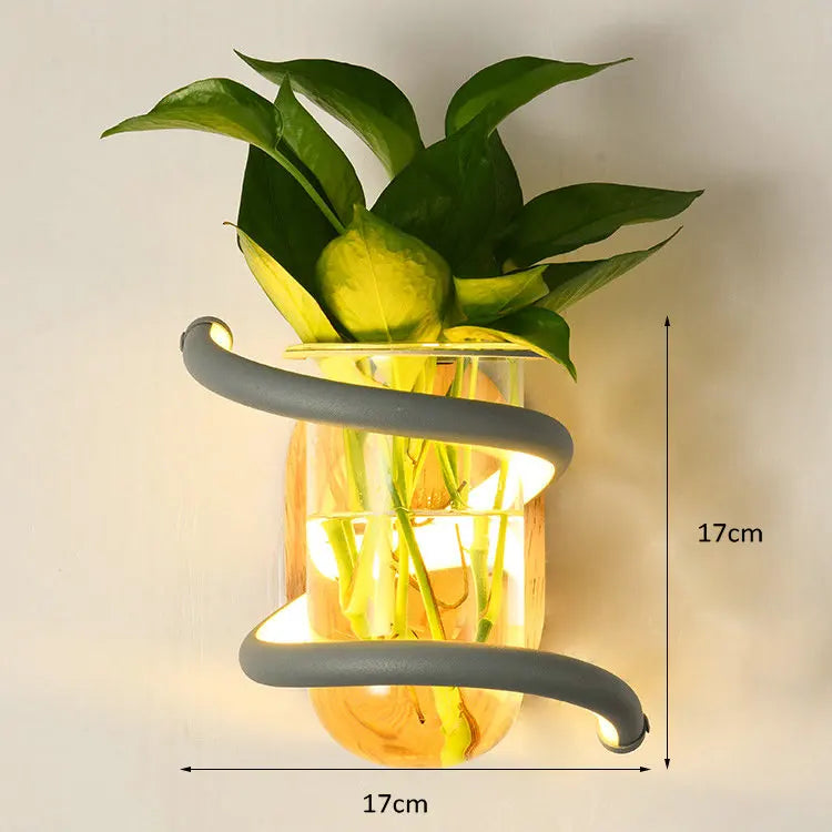 Rustic Wooden Garden Wall Light Lamp