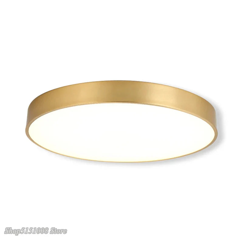 Slim Gold LED Ceiling Light
