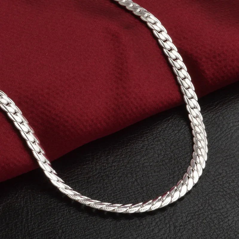 Shiny Silver Chain Necklace – 925 Sterling Silver