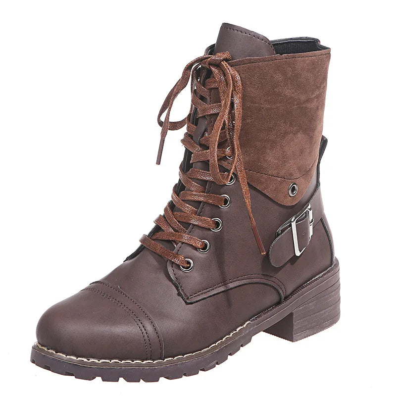 Retro Chic Low Heel Ankle Boots