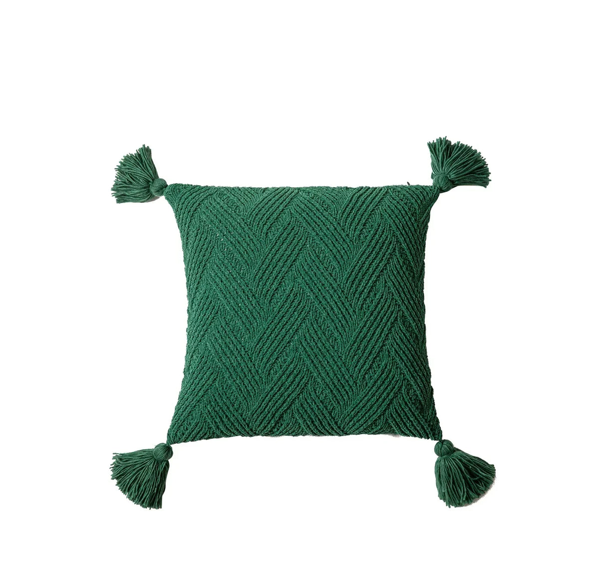 Soft Plush Pillow Cover with Nordic Tassels - Cozy Home Decor