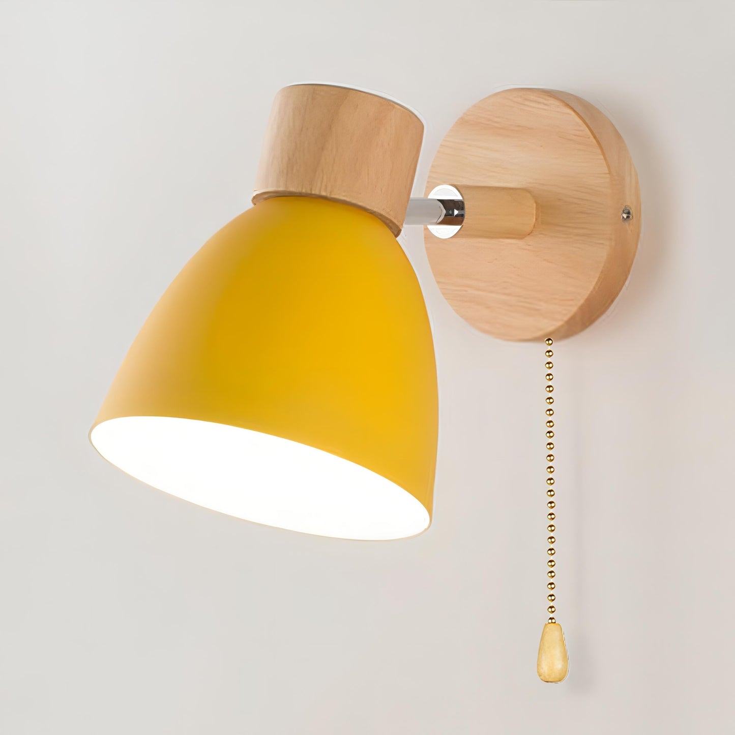 Rustic Wooden Pendant Wall Light