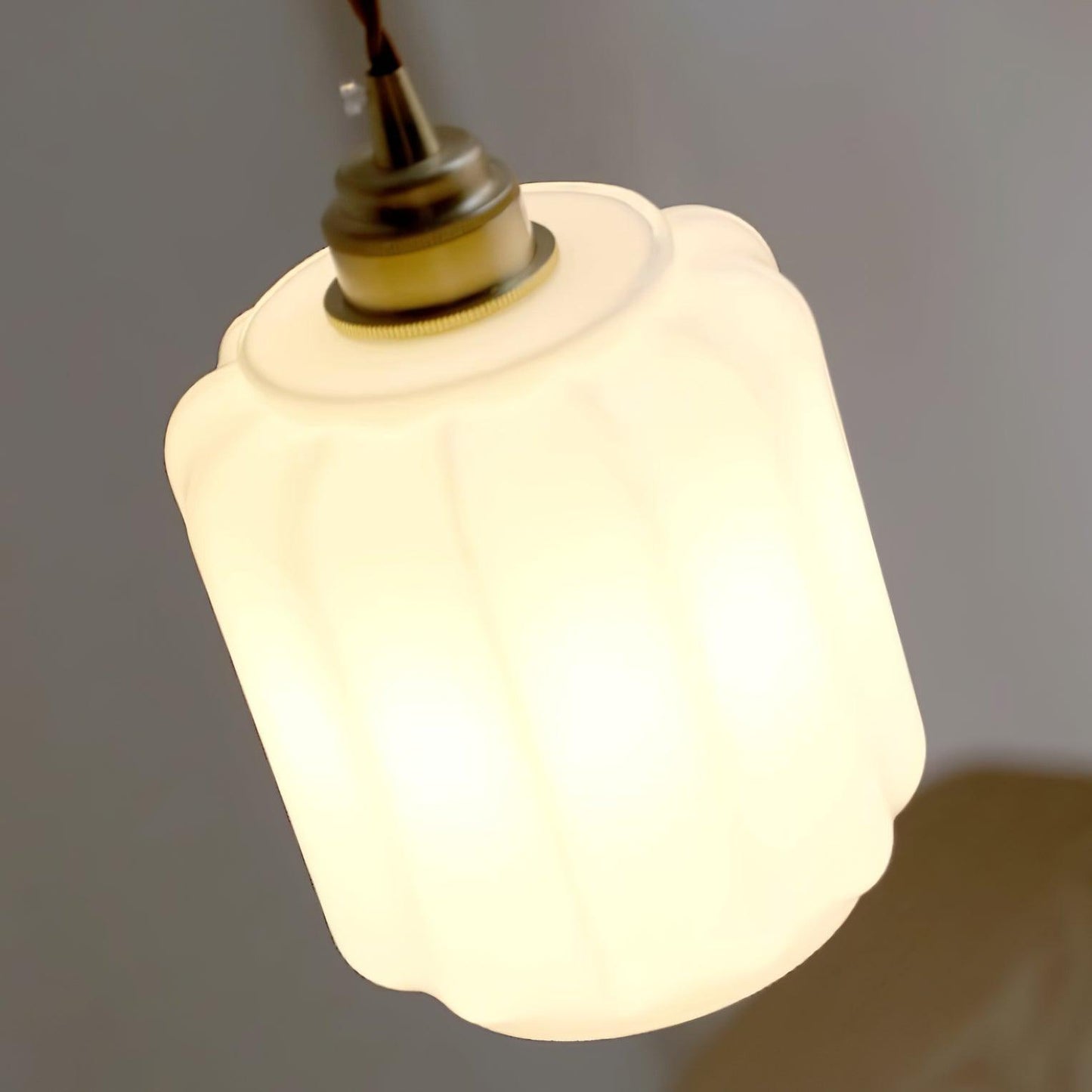 Stylish Glass Pendant Light White Ceiling Fixture