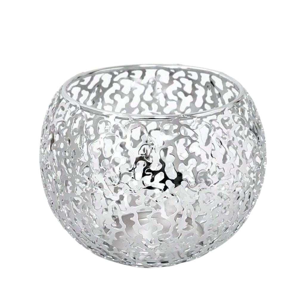 Clear Round Glass Candle Holder