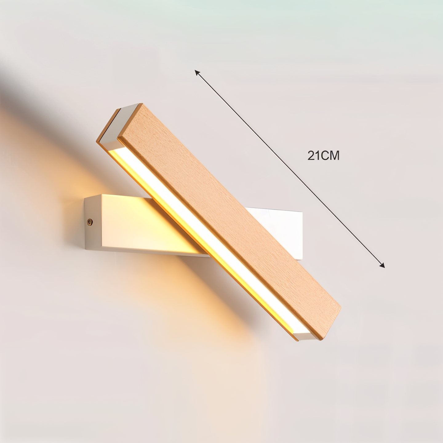 Rotating Wooden LED Wall Light