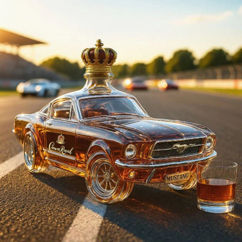 Unique Bronco Engraved Whiskey Flask