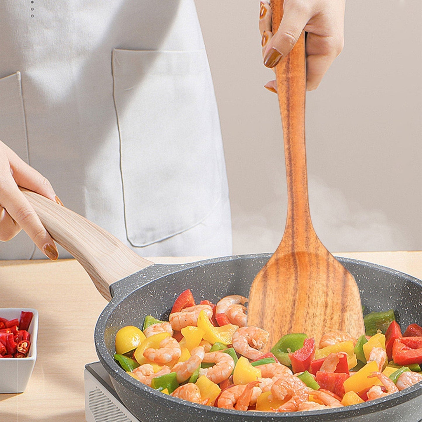Natural Wooden Kitchen Tool Set