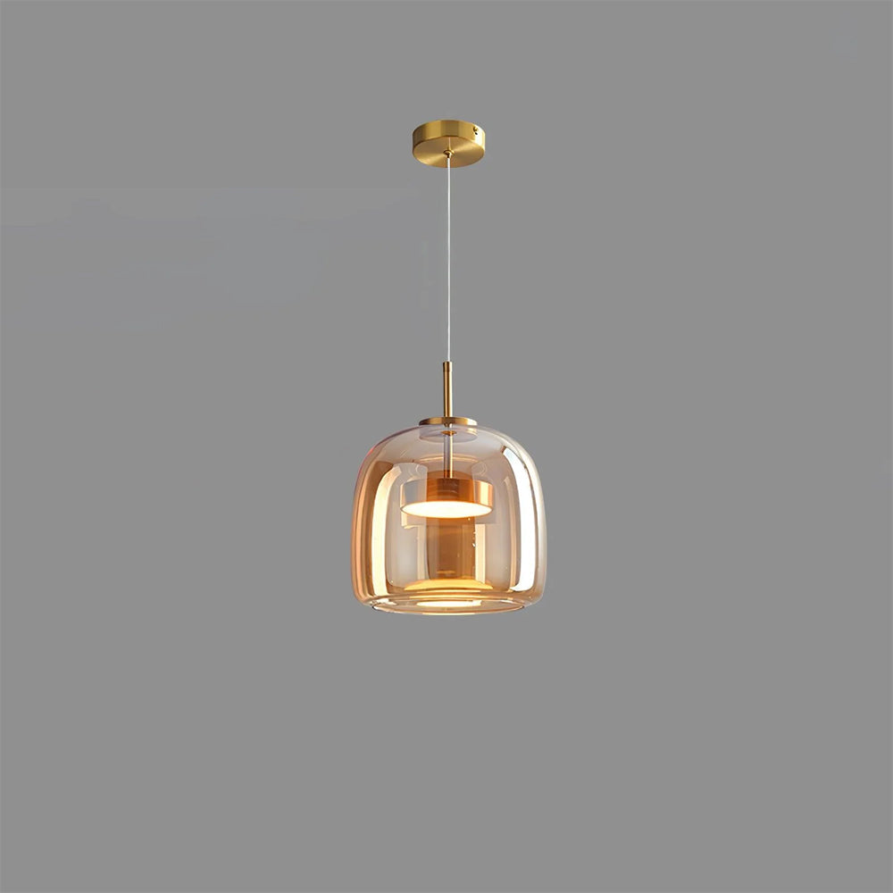 Sleek Glass Hanging Ceiling Lamp for Kitchen Dining