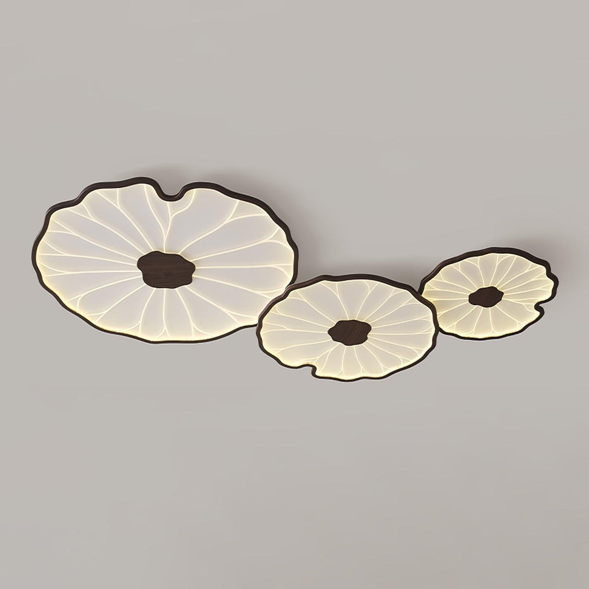 Natural Wood Round Ceiling Light Fixtures