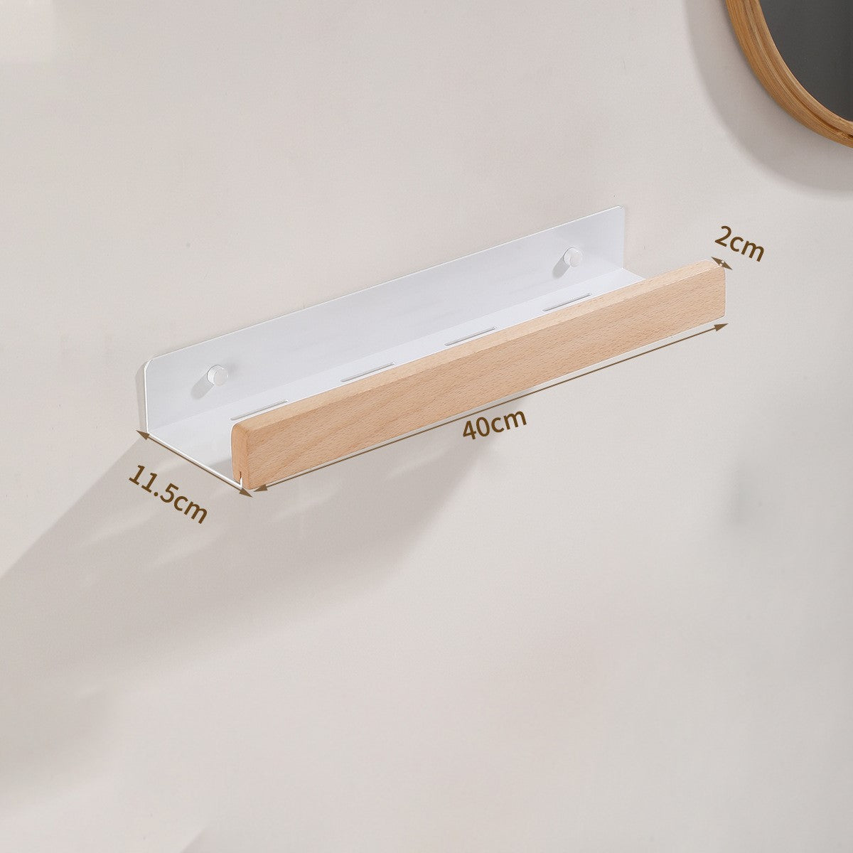 Easy Install Wall Shelf - Modern Bathroom Storage Rack